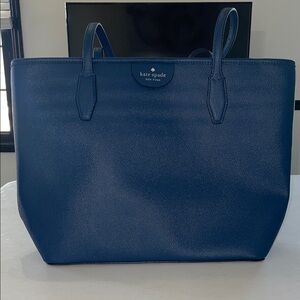 New without tags!! Kate Spade navy blue leather tote